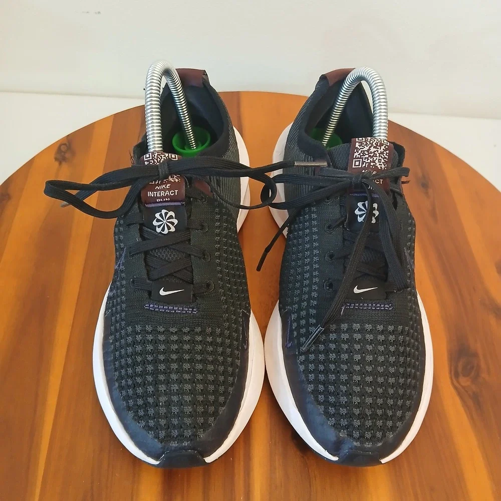 Nike Interact Run‎ Womens 7 Black Running Shoes Sneakers Training FD2292-002